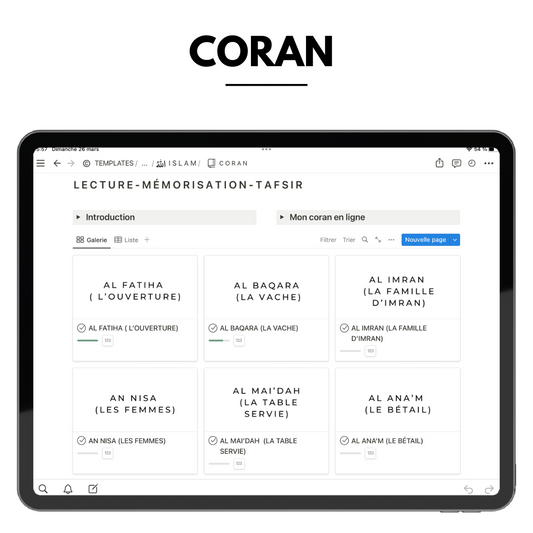 ISLAM PLANNER - Organise ton apprentissage de la religion
